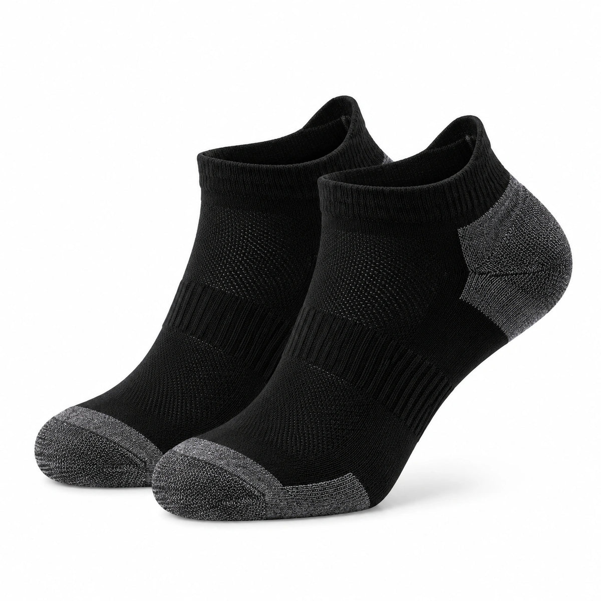 Calze sportive alla caviglia 43-46 in tessuto nero/grigio con rinforzi