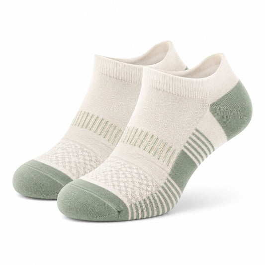 Calze corte 43-46 in maglia beige e verde - traspiranti per uso quotidiano