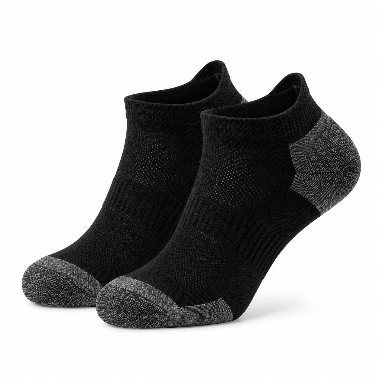 Calze sportive alla caviglia 43-46 in tessuto nero/grigio con rinforzi