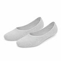 Calzini ballerina 35-38 in tessuto a maglia grigio chiaro - invisibili e leggeri