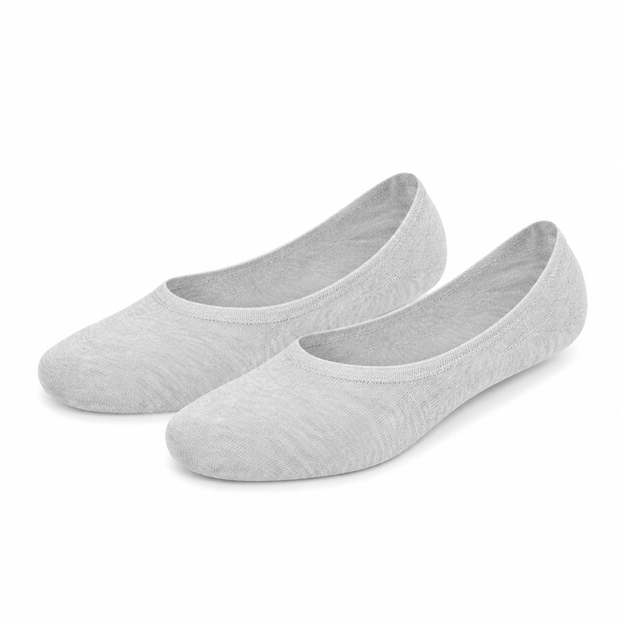Calzini ballerina 35-38 in tessuto a maglia grigio chiaro - invisibili e leggeri