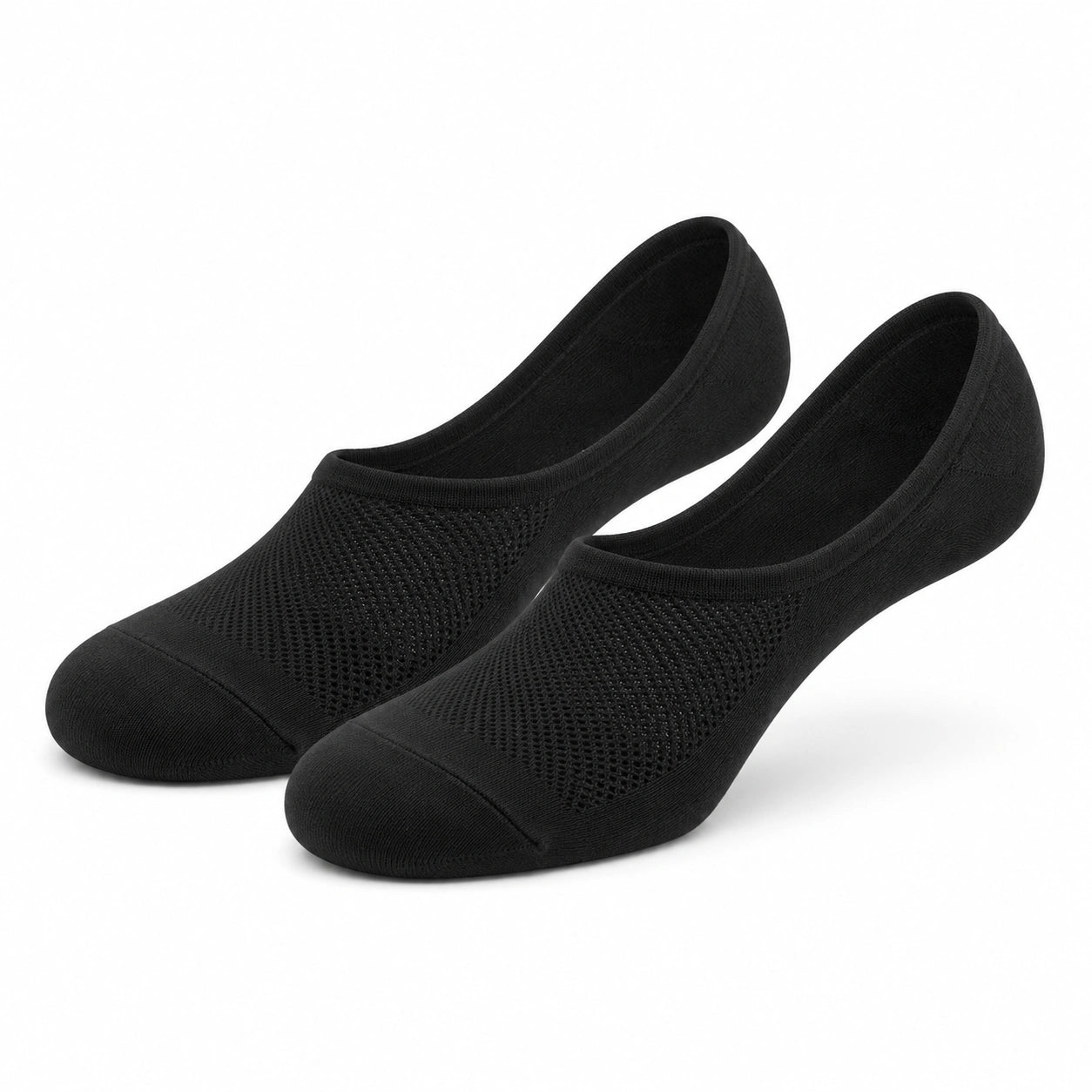 Calzini fantasmino 39-42 in tessuto a maglia nero - traspiranti per scarpe basse
