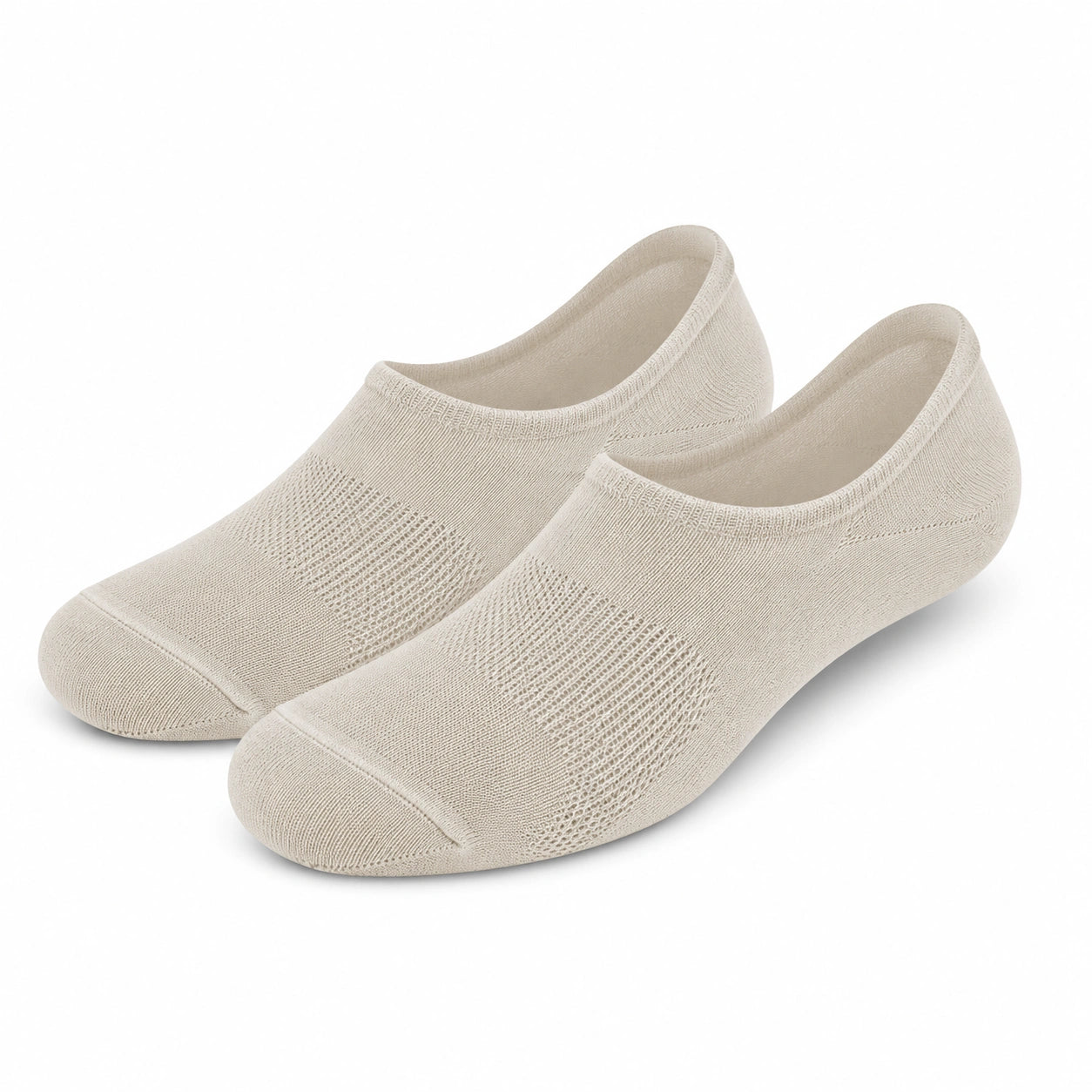 Calze invisibili 39-42 in tessuto a maglia beige - leggere e traspiranti