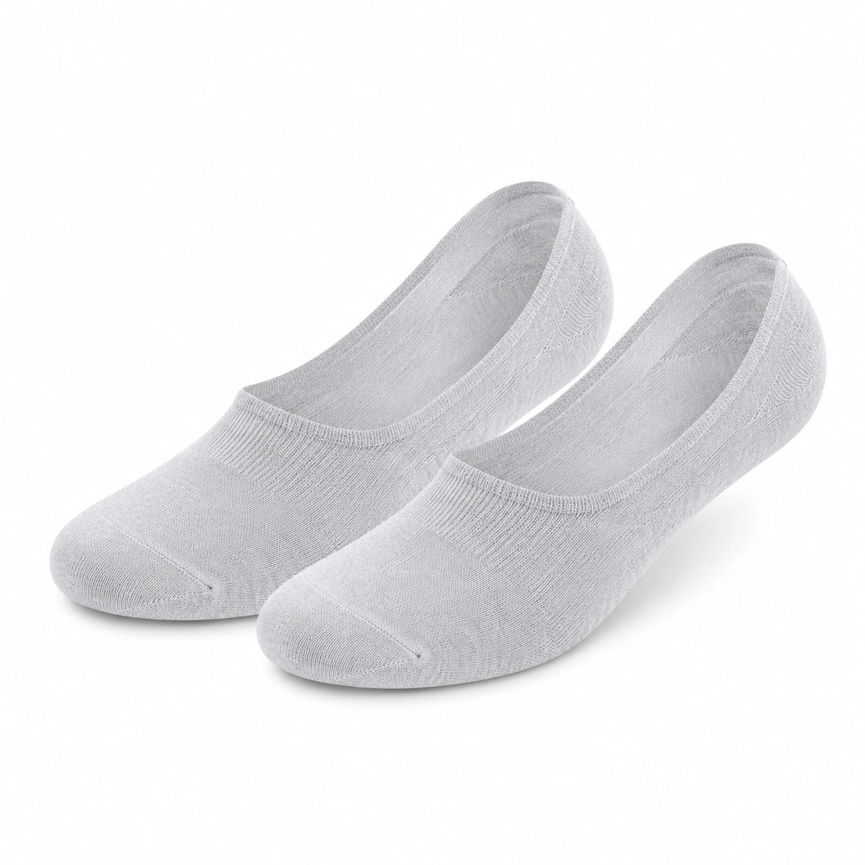 Calzini Fantasmini 39-42 in Maglia Grigio Chiaro - Bassi Elasticizzati per Scarpe
